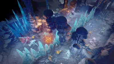 Official digital battle in a blue underwater cavern